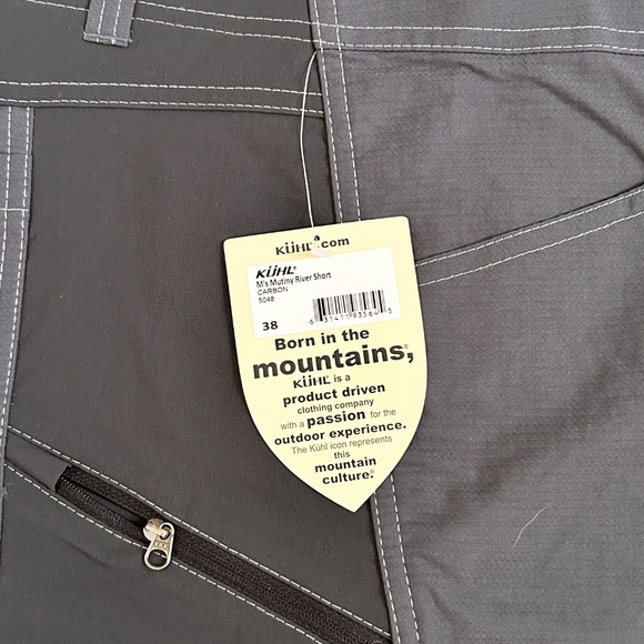 Kuhl Men’s RIVER SHORTS Color Carbon Style 5048 Sz 38 X 10 - Picture 2 of 5